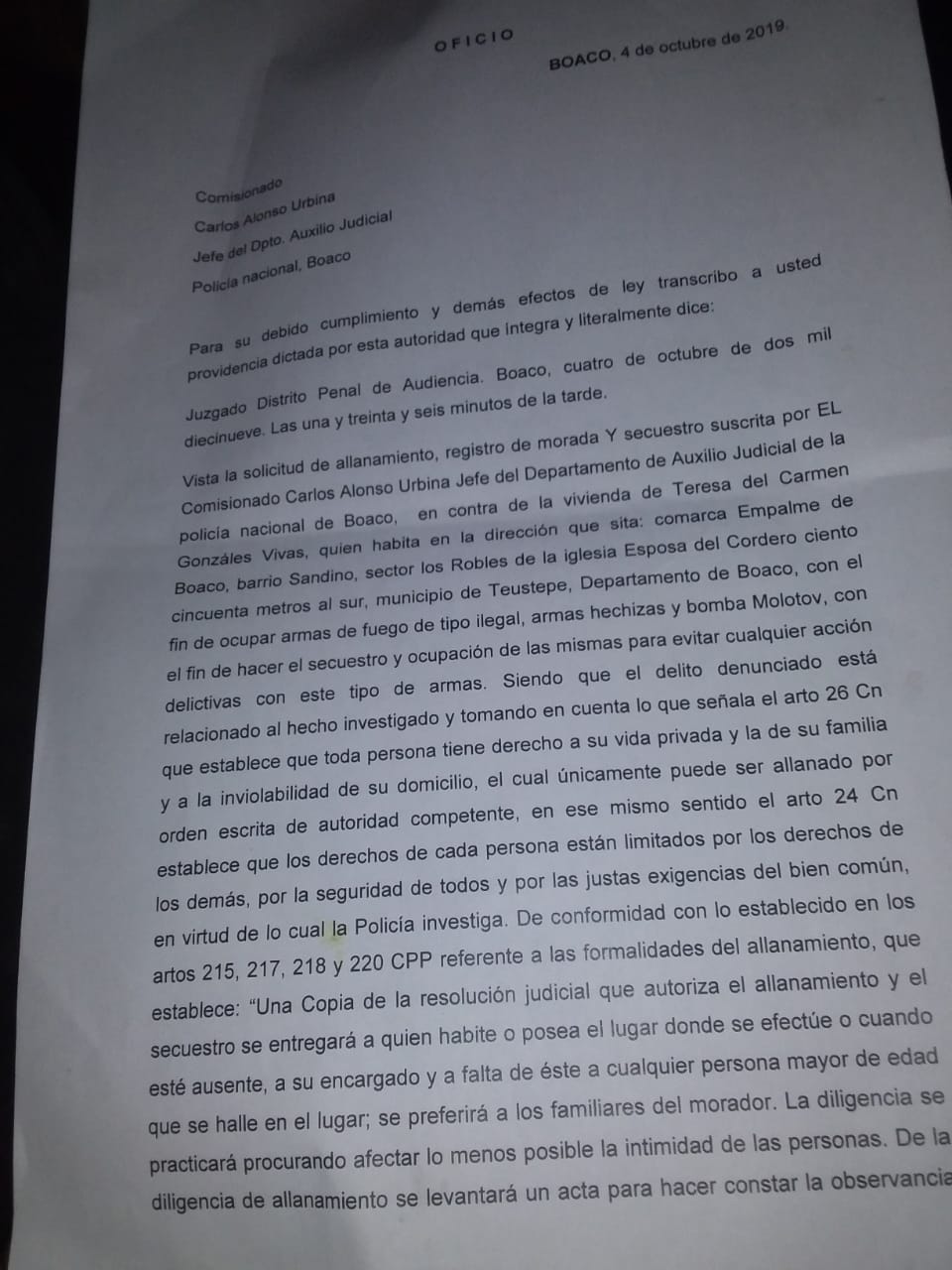 allanamientoboaco | Nicaragua Investiga